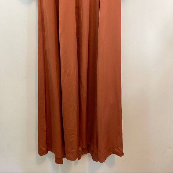 Rebecca Taylor Open Back Satin Auburn Dress in Size XS - Picture 7 of 12